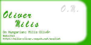oliver milis business card